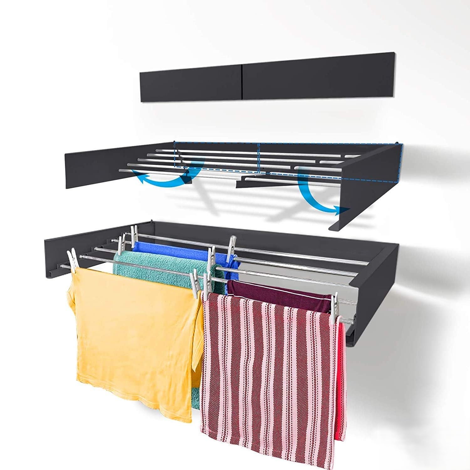 WALL MOUNT CLOTH DRYING RACK